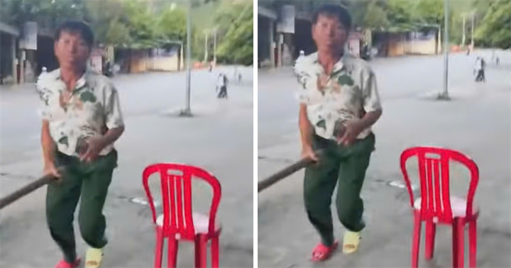 Vụ va chạm giữa nam thanh niên và người đàn ông lớn tuổi đang được Công an phường Tây Hoa Lư xác minh, làm rõ. (Ảnh cắt clip)
