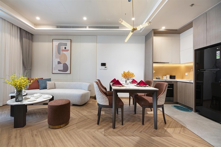 Giỏ hàng phong phú từ studio đến penthouse giúp Symphony 5 đáp ứng linh hoạt nhu cầu an cư lẫn khai thác lưu trú. Ảnh minh hoạ: Sun Property.