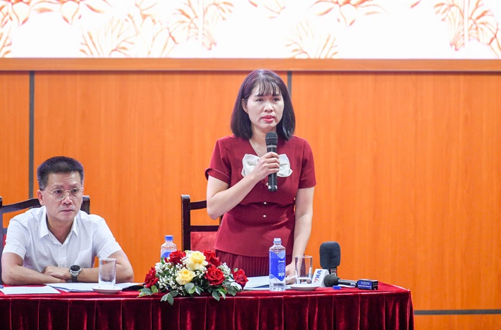 Bà Đinh Thị Thu Thủy, Phó Cục trưởng Cục An toàn thực phẩm. Ảnh: Tuấn Dũng