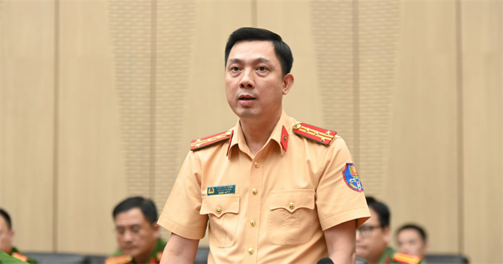 Đại tá Phạm Việt Công, Phó Cục trưởng Cục Cảnh sát giao thông cho biết, Cục Cảnh sát giao thông tại buổi họp báo.
