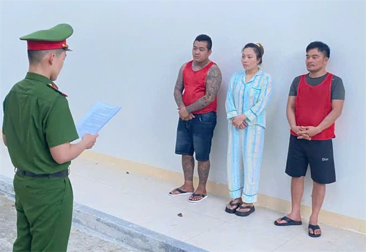 3 đối tượng liên quan bị khởi tố, bắt tạm giam - Ảnh: Công an cung cấp