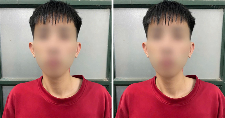 Trần Tất Thắng tại cơ quan công an. (Ảnh: Công an Phú Thọ)