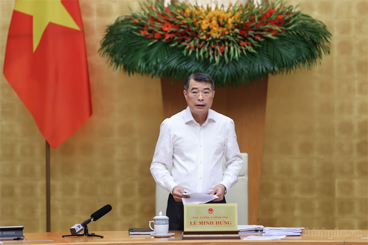 Thủ tướng Chính phủ Lê Minh Hưng phát biểu khai mạc phiên họp - Ảnh: chinhphu.vn/Nhật Bắc