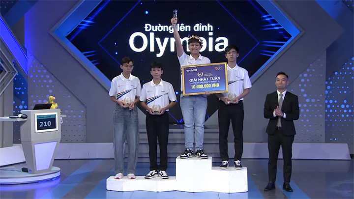 Nam Khánh là chủ nhân của vòng nguyệt quế Tuần 2 - Tháng 3 - Quý 4. Ảnh: Thời báo VTV