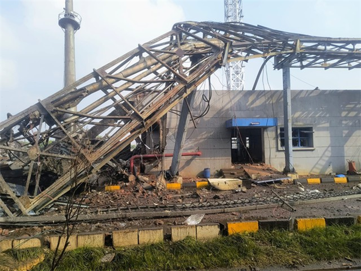Hiện trường vụ nổ. Ảnh: Maddila Gurumoorthy