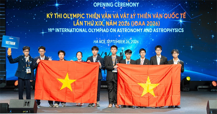 Các thí sinh Việt Nam tham dự IOAA 2026. Ảnh: Sở GD&ĐT Hà Nội