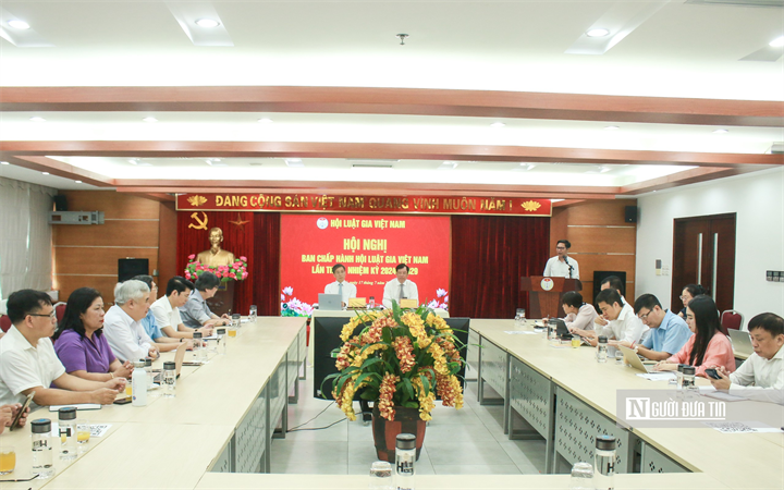 Hội nghị Ban Chấp hành Hội Luật gia Việt Nam lần thứ tư, nhiệm kỳ 2024-2029 (Ảnh: Hữu Thắng).