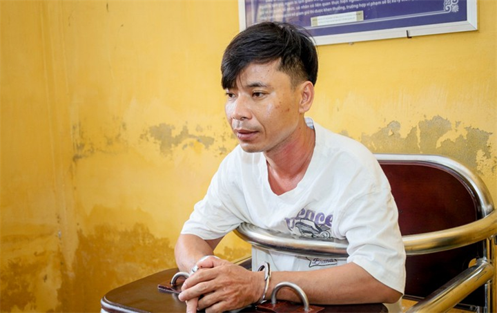 Trần Chí Công tại cơ quan công an - Ảnh:CACC