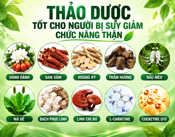 Thảo dược tốt cho người bị suy giảm chức năng thận