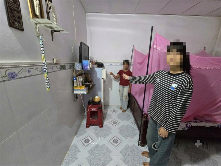 Hiện trường xảy ra vụ mất cắp tại nhà bà L.T.H. Ảnh: Công an Lâm Đồng.