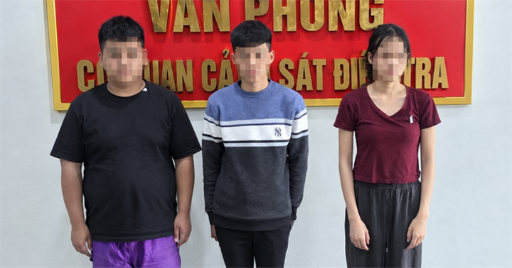 Ba đối tượng tại Cơ quan Công an Bắc Ninh. (Ảnh: Công an Bắc Ninh)