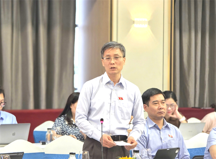 Ông Nguyễn Khánh Ngọc, Chủ tịch Hội Luật gia Việt Nam, góp ý hoàn thiện các quy định về giải thích và áp dụng pháp luật, bảo đảm tính thống nhất trong quá trình thực hiện.