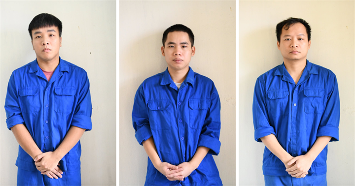 Các bị can trong vụ án. (Ảnh: Công an Phú Thọ)
