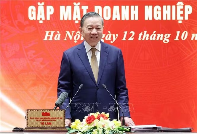 Tổng Bí thư, Chủ tịch nước Tô Lâm phát biểu. Ảnh: Thống Nhất/TTXVN