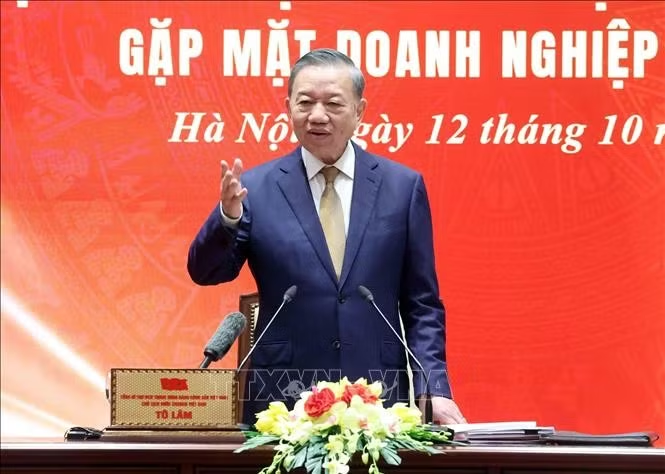 Tổng Bí thư, Chủ tịch nước Tô Lâm phát biểu. Ảnh: Thống Nhất/TTXVN