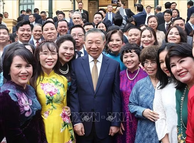 Tổng Bí thư, Chủ tịch nước Tô Lâm và các đại biểu tham dự. Ảnh: Thống Nhất/TTXVN