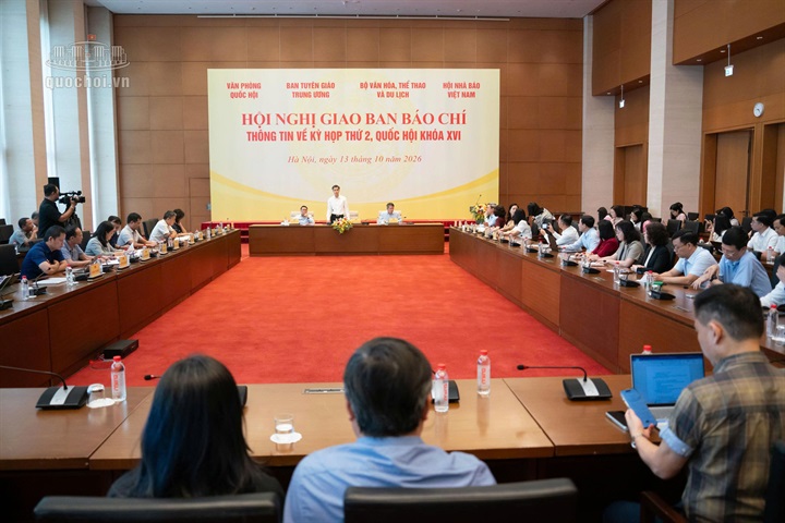 Quang cảnh Hội nghị Giao ban báo chí (Ảnh: Media Quốc hội).
