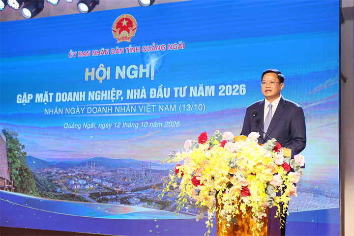 Chủ tịch UBND tỉnh Quảng Ngãi Nguyễn Đức Tâm nhấn mạnh tầm quan trọng và sự đóng góp tích cực của các doanh nghiệp sẽ góp phần quan trọng trong sự phát triển kinh tế của tỉnh Quảng Ngãi.