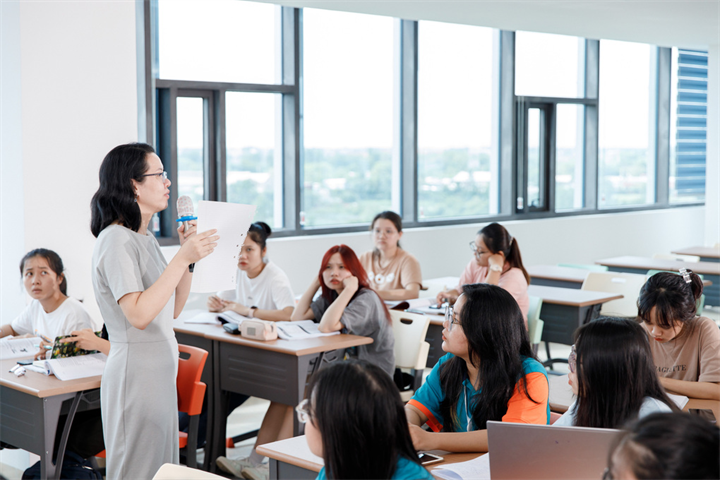 Một giờ học ở Đại học Kinh tế TP.HCM. Ảnh: UEH