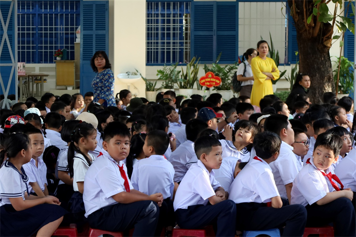 Học sinh ở Trường Tiểu học phường Bắc Nha Trang. Ảnh: Trung Thi/Dân trí