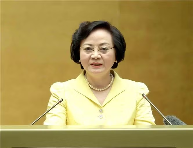 Đồng chí Phạm Thị Thanh Trà, Bí thư Trung ương Đảng, Phó Thủ tướng Chính phủ giới thiệu chuyên đề. Ảnh: Phương Hoa/TTXVN