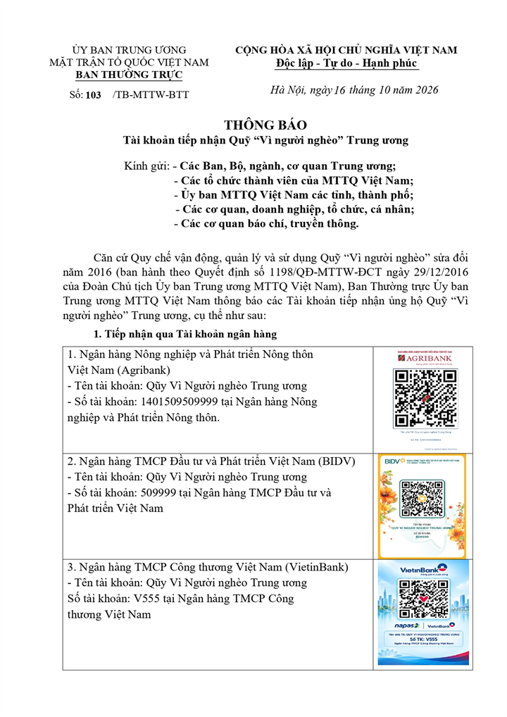 Chủ tịch Ủy ban Trung ương MTTQ Việt Nam gửi thư kêu gọi ủng hộ, giúp đỡ người nghèo - 3