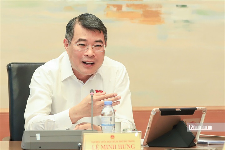 Thủ tướng Chính phủ Lê Minh Hưng phát biểu tại họp tổ chiều 20/10 (Ảnh: Hữu Thắng).