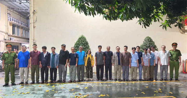 Các đối tượng trong vụ án . (Ảnh: Công an TP Hồ Chí Minh)