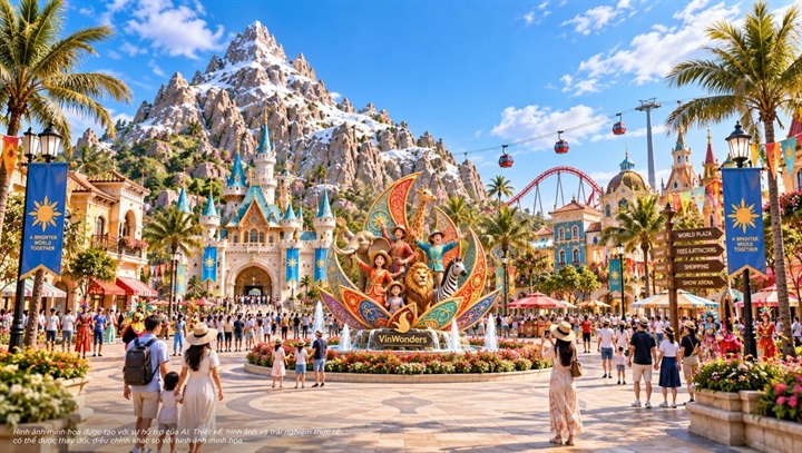 VinWonders Cần Giờ với ba công viên lễ hội, safari và thế giới nước mở rộng lựa chọn vui chơi, khám phá cho nhiều nhóm du khách. Nguồn ảnh Vingroup