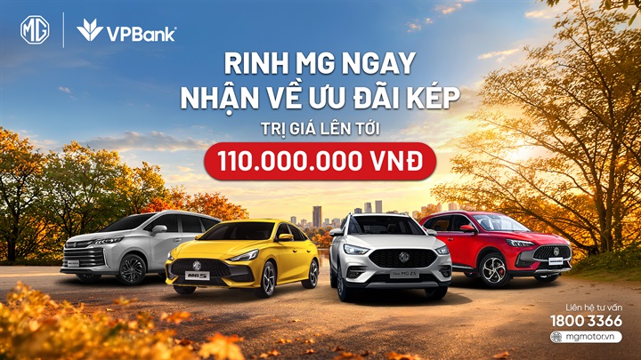 MG Việt Nam tiếp tục tặng ưu đãi cho khách hàng thêm nhiều lựa chọn cho dịp du lịch cuối năm. Nguồn ảnh MG Việt Nam