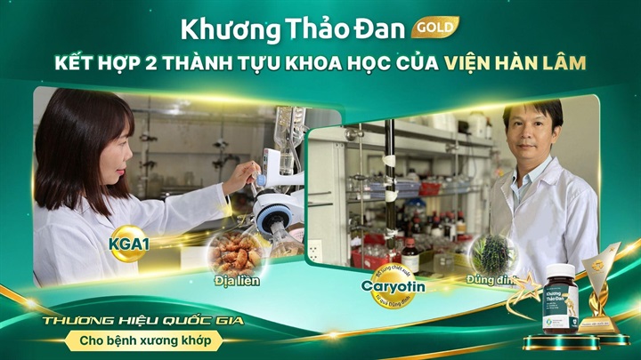 Khương Thảo Đan Gold - Kết hợp 2 thành tựu khoa học của Viện Hàn Lâm Khoa học và Công nghệ Việt Nam