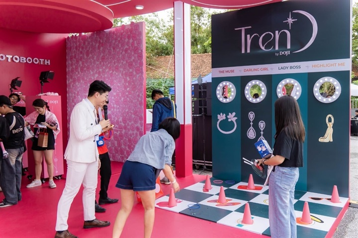 Tham gia các hoạt động tương tác tại booth DOJI vào ngày concert 14/11 với nhiều hoạt động trải nghiệm hấp dẫn. Ảnh: DOJI