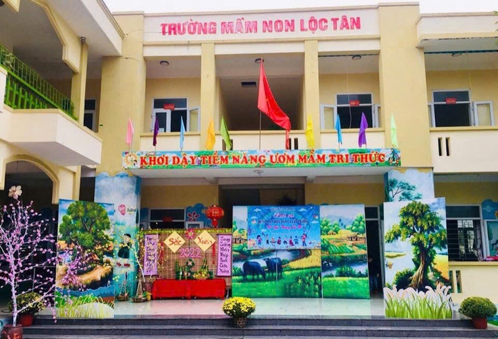 Phân hiệu Lộc Tân của Trường Mầm non Hậu Lộc (Thanh Hoá) - nơi xảy ra sự việc. Ảnh: VTC News