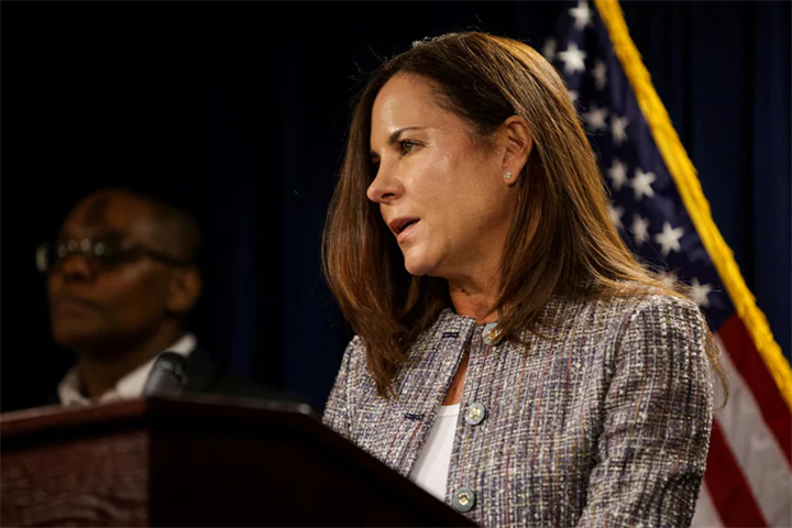 Bà Leah Foley - Công tố viên liên bang Mỹ tại bang Massachusetts - Ảnh: REUTERS