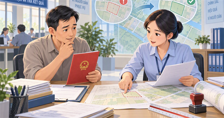 Bộ Nông nghiệp và Môi trường hướng dẫn về xử lý sai sót thông tin thửa đất trên sổ đỏ. (Ảnh: Báo Chính phủ)