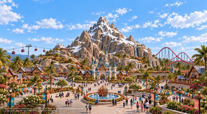 VinWonders Cần Giờ, khai trương ngày 1/7/2027, sẽ là công viên themepark chủ đề “lễ hội” đầu tiên trên thế giới. Ảnh Vingroup