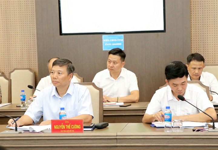 Các đại biểu tham gia buổi làm việc. Ảnh CTTĐT Lào Cai.