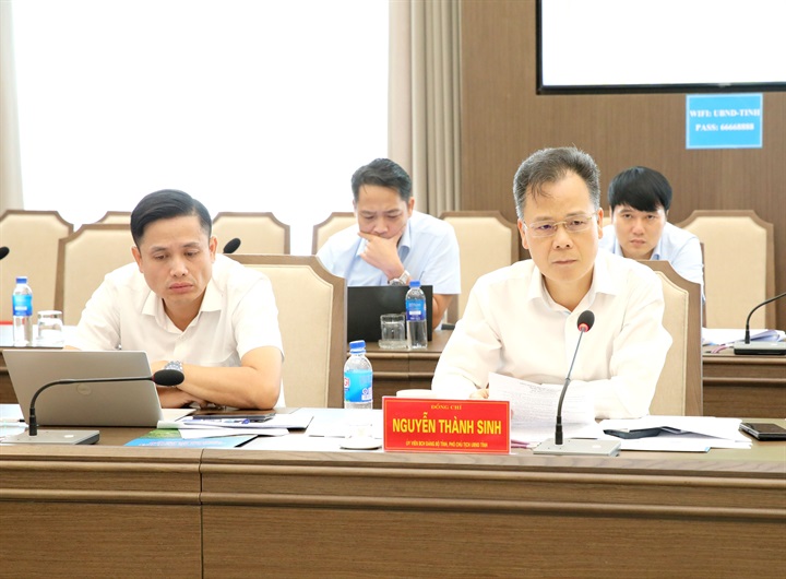 Ông Nguyễn Thành Sinh, Phó Chủ tịch UBND tỉnh phát biểu tại buổi làm việc. Ảnh CTTĐT Lào Cai.