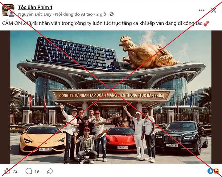 Hình ảnh hội nhóm do N.Q.H. đăng tải. (Ảnh: Cục An ninh mạng)