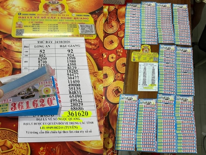 Nguyên cây vé trúng 39,2 tỉ đồng theo kết quả xổ số miền Nam ngày 24 tháng 10. ẢNH: ĐẠI LÝ CUNG CẤP/Thanh niên