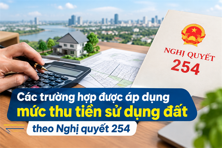Bộ Tài chính đã có hướng dẫn về các trường hợp được áp dụng mức thu tiền sử dụng đất theo Nghị quyết 254. (Ảnh: AI)