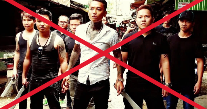 Hình ảnh được cắt ra từ video “Ơn nghĩa giang hồ” do nhóm Cọp đen sản xuất. (Ảnh: Công an Đồng Nai)
