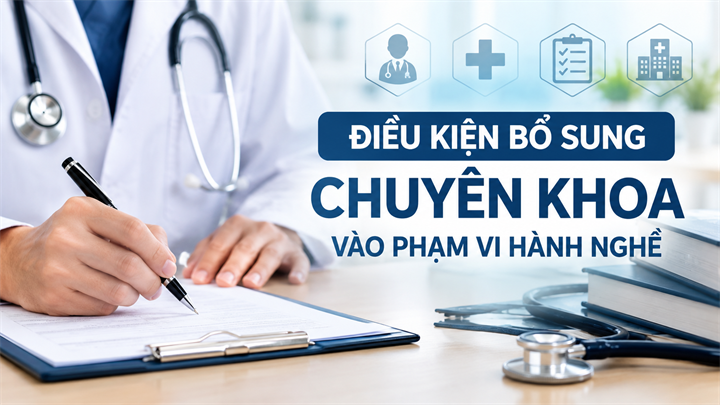 Bộ Y tế trả lời về điều kiện bổ sung chuyên khoa vào phạm vi hành nghề.