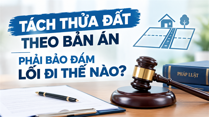 Bộ Nông nghiệp và Môi trường đã trả lời về vấn đề tách thửa đất theo bản án, phải bảo đảm lối đi ra sao. (Ảnh: AI)