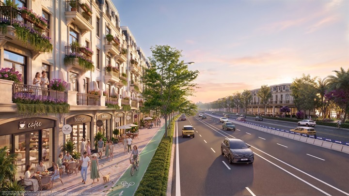 Nhà phố Vịnh Tiên mở ra hai hướng khai thác dòng tiền linh hoạt: tự doanh hoặc cho thuê. Ảnh: Vinhomes