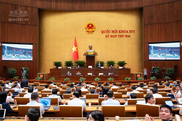 Quốc hội thảo luận về dự án Luật Kinh doanh bất động sản (sửa đổi). Ảnh: quochoi.vn