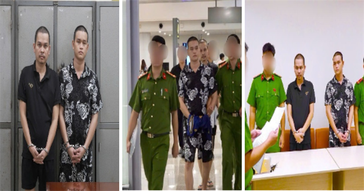 Đối tượng Phan Văn Triệu và đối tượng Nguyễn Thanh Tuấn Duy bị Cơ quan Công an dẫn độ về Việt Nam. (Ảnh: CACC)