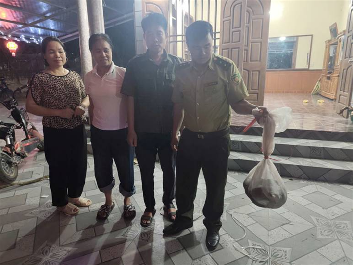 Cá thể rắn hổ mang chúa được bắt giữ. Ảnh: Cổng thông tin điện tử kiểm lâm Tuyên Quang