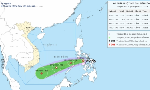 Tin mới nhất về áp thấp nhiệt đới gần Biển Đông